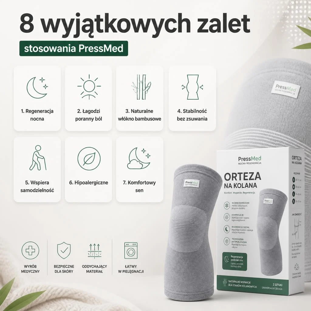 PressMed - Kompresyjna opaska na kolano dla seniorów
