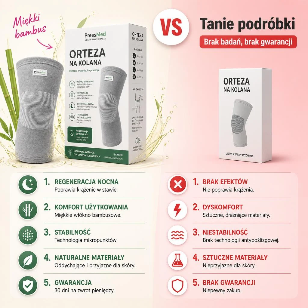 PressMed - Kompresyjna opaska na kolano dla seniorów