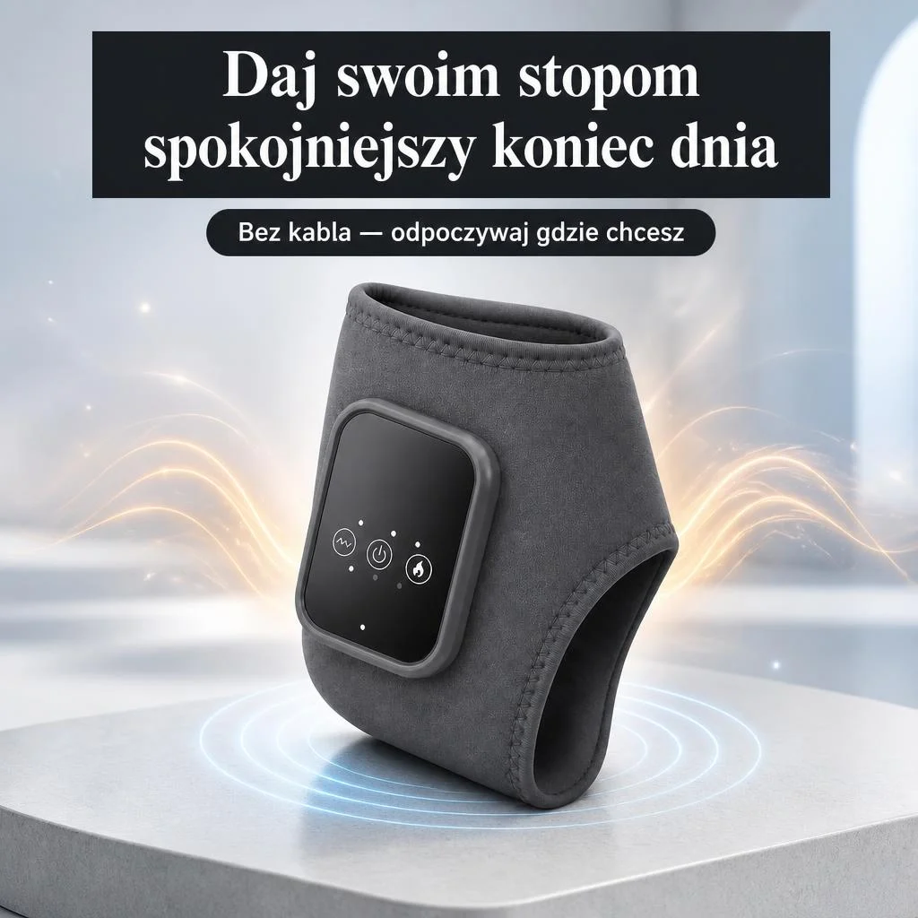 PulsivoEMS - Bezprzewodowy masażer stopy i kostki z ciepłem oraz wibracjami