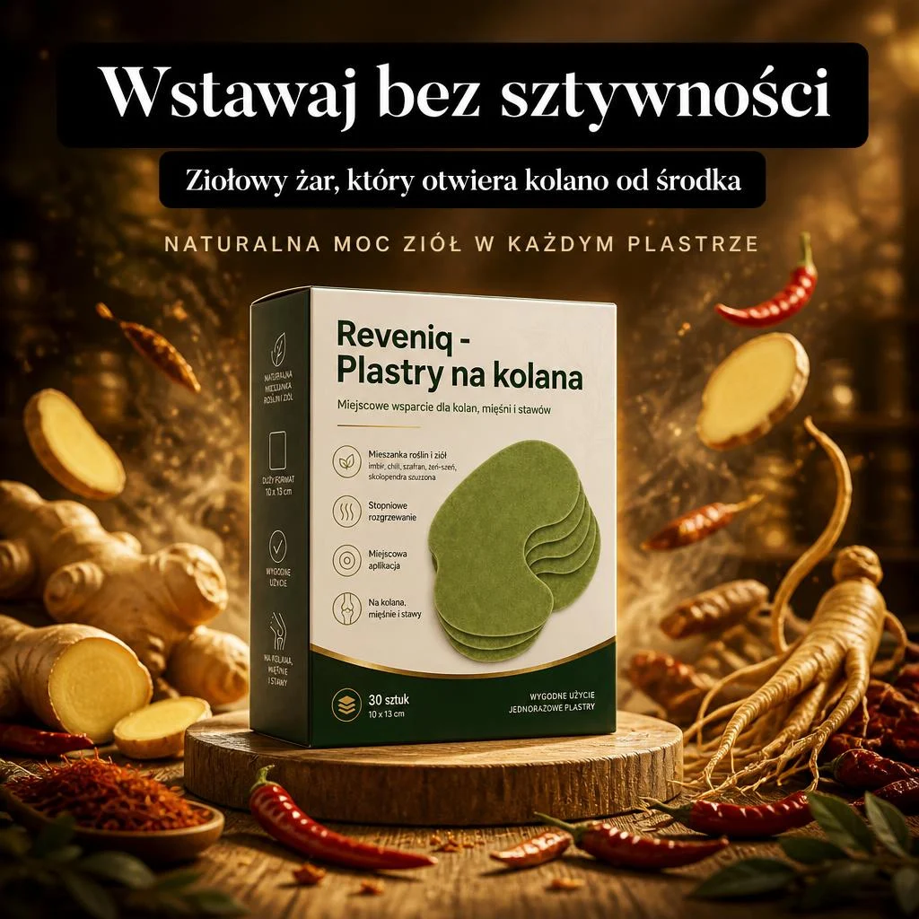 REVENIQ - Samorozgrzewające plastry ziołowe na ból kolana